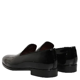 Black Patent Leather Men Dress Loafers Shoes