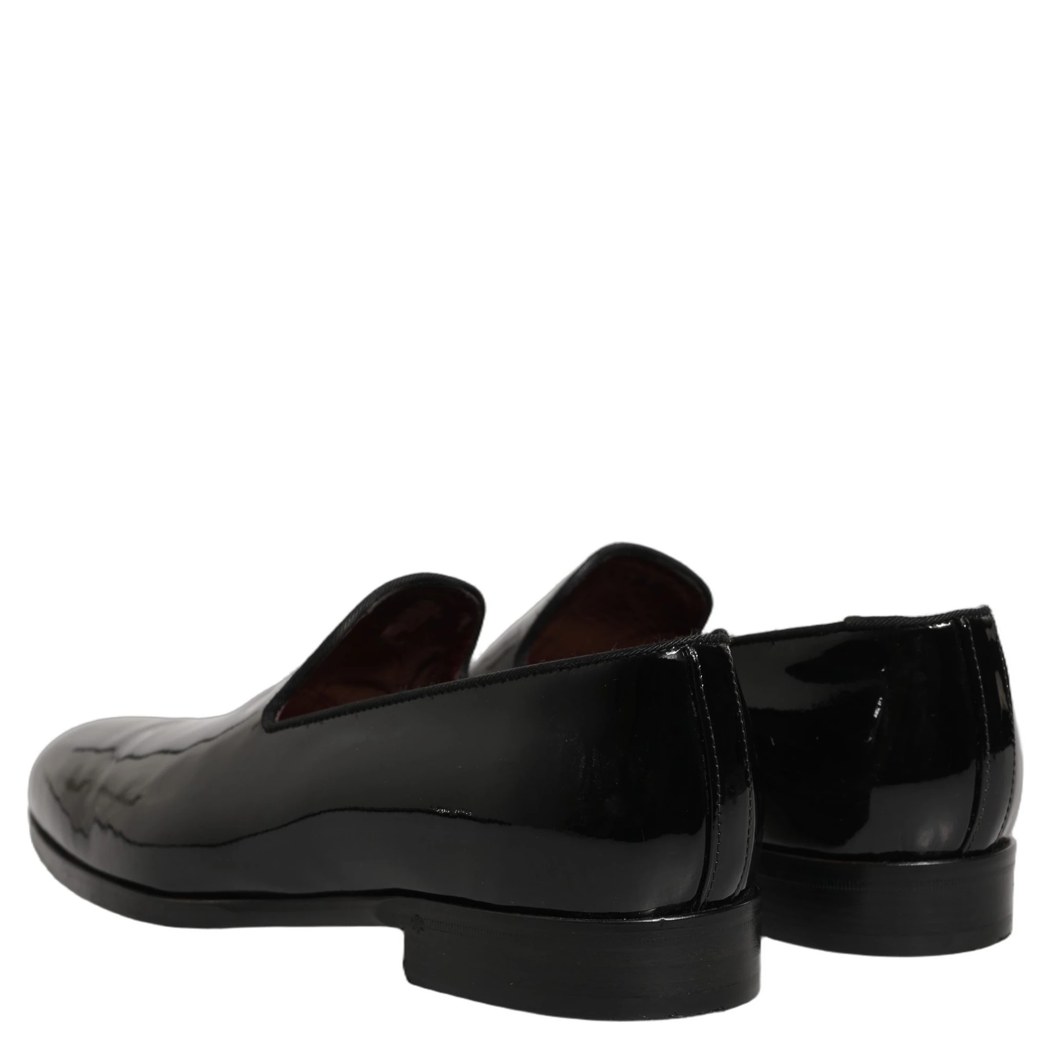 Black Patent Leather Men Dress Loafers Shoes