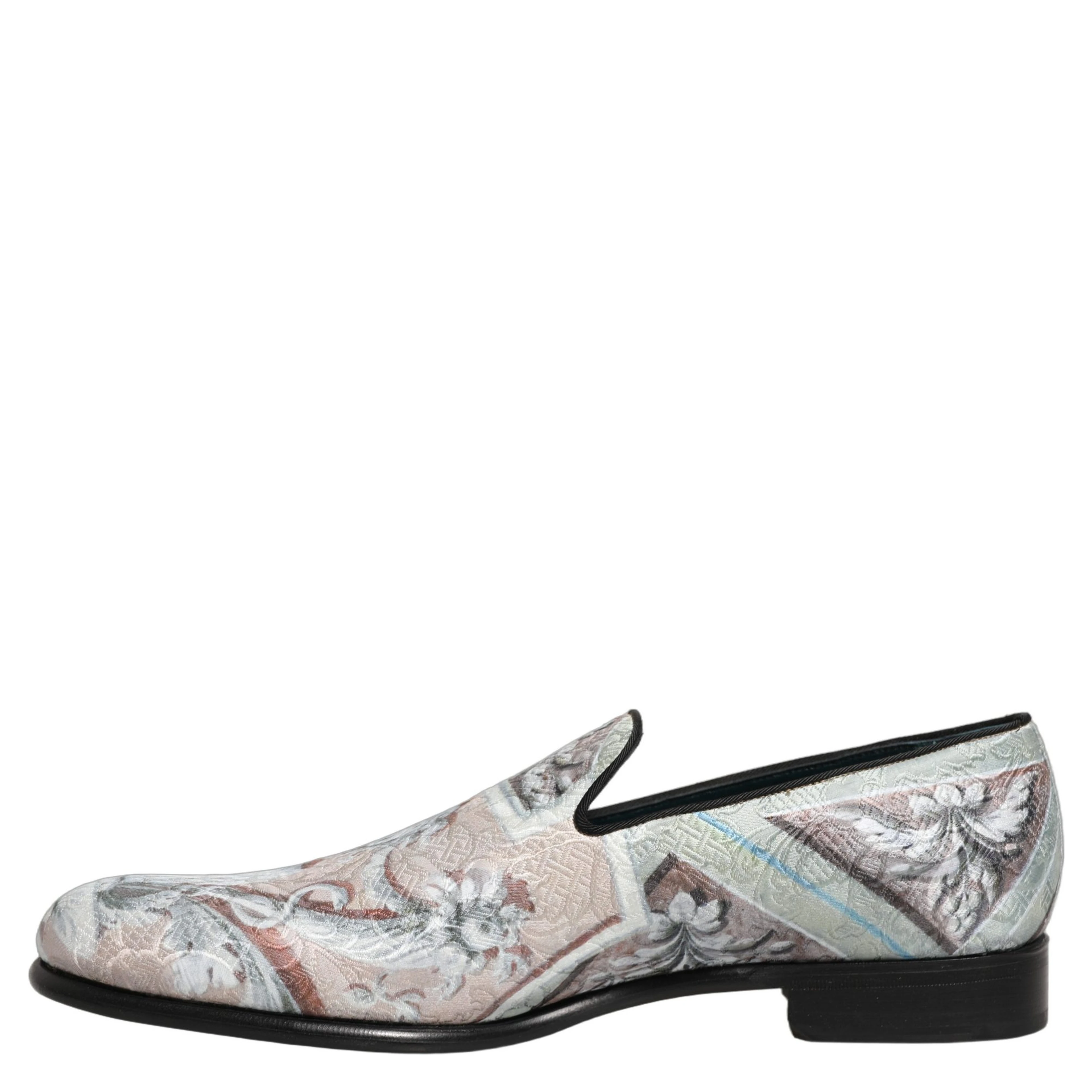 Multicolor Velvet Baroque Dress Loafers Shoes