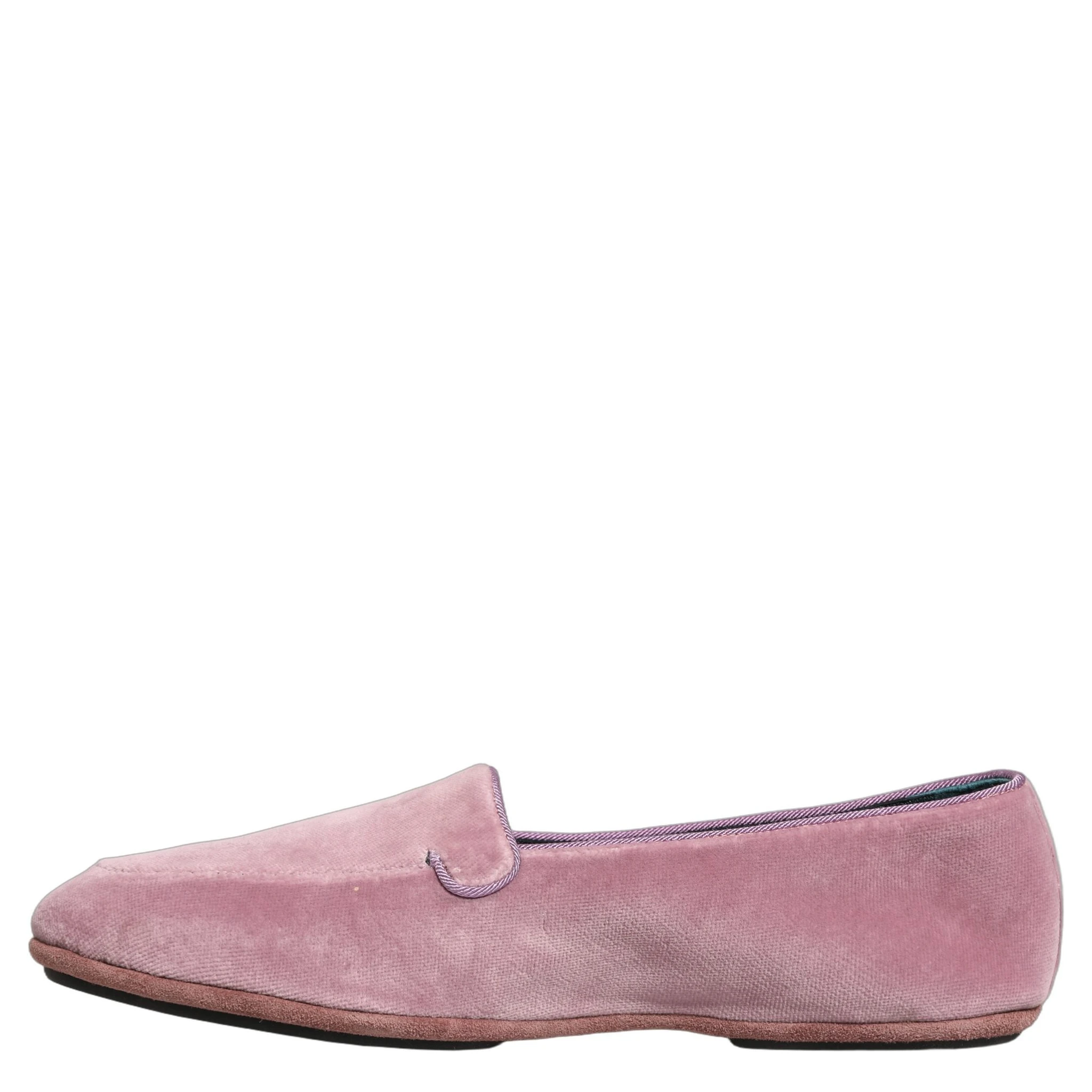 Pink Velvet Slip On Men Flats Loafers Shoes