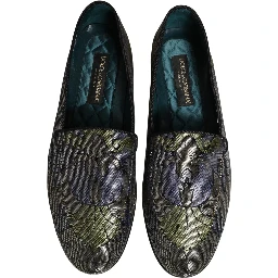 Multicolor Floral Jacquard Men Loafers Shoes