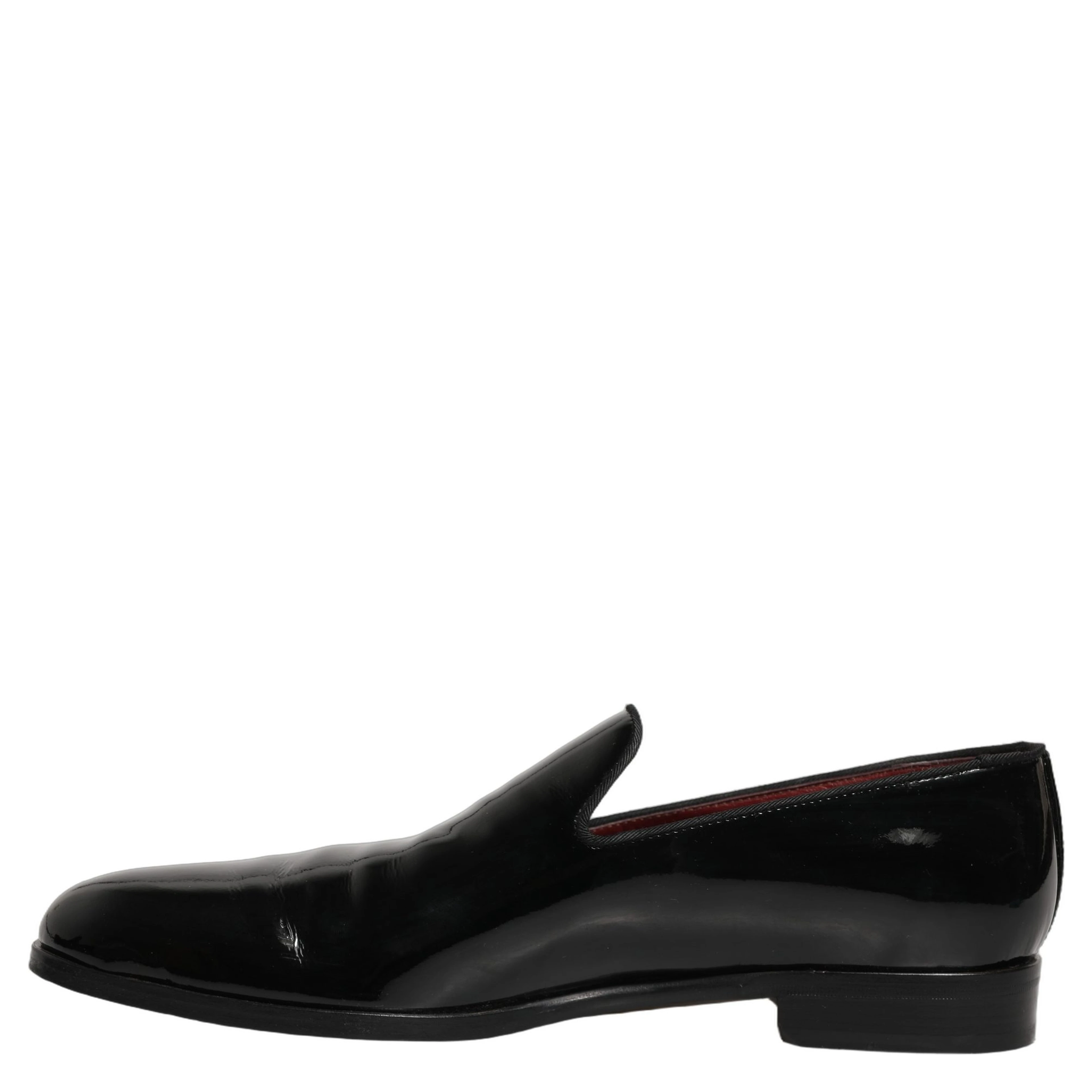 Black Patent Leather Men Dress Loafers Shoes