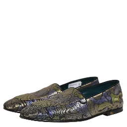 Multicolor Floral Jacquard Men Loafers Shoes