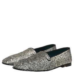 Gray Lurex Glitter Men Dress Loafers Shoes
