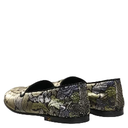 Multicolor Floral Jacquard Men Loafers Shoes