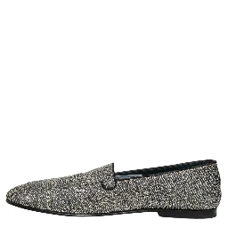 Gray Lurex Glitter Men Dress Loafers Shoes