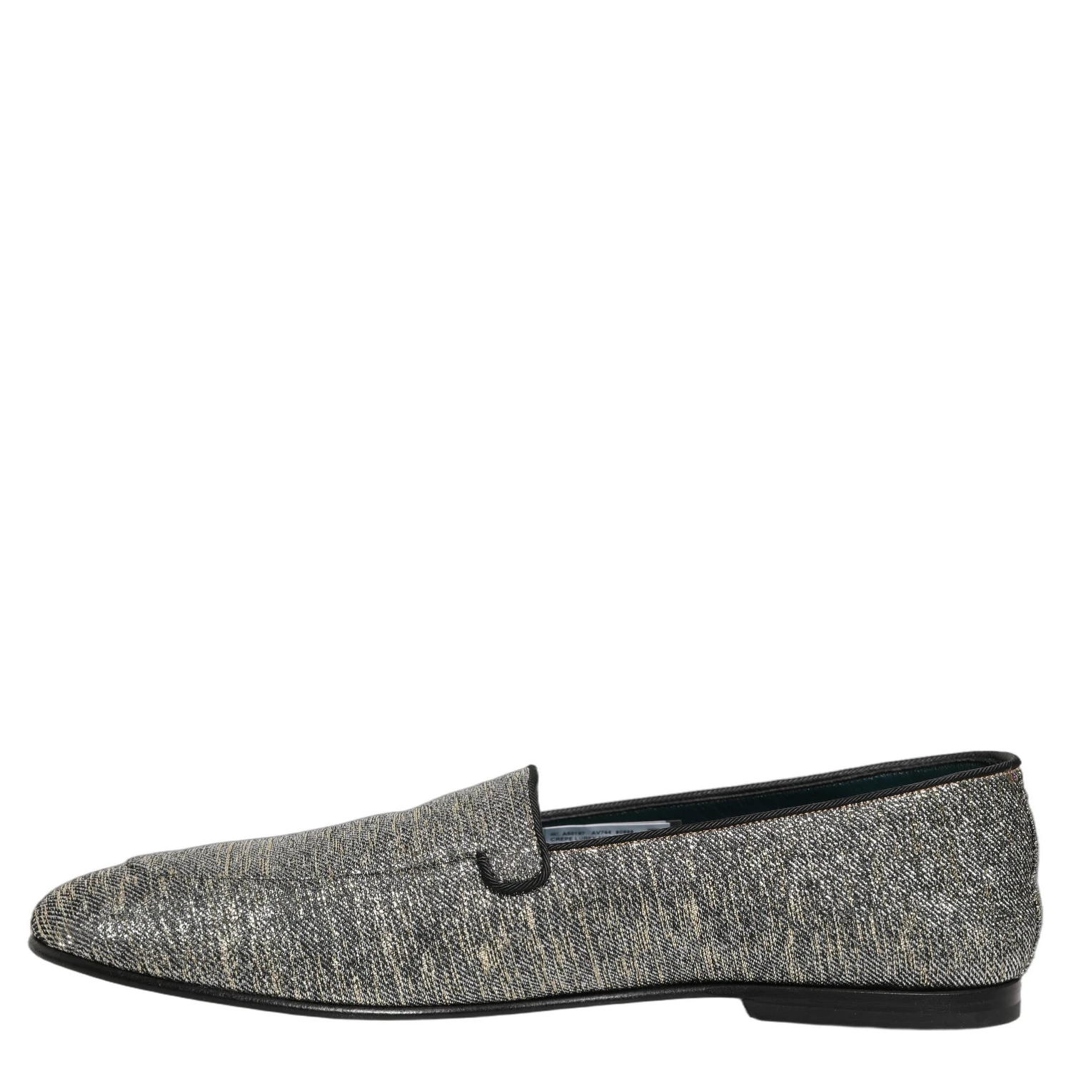 Gray Lurex Glitter Men Dress Loafers Shoes