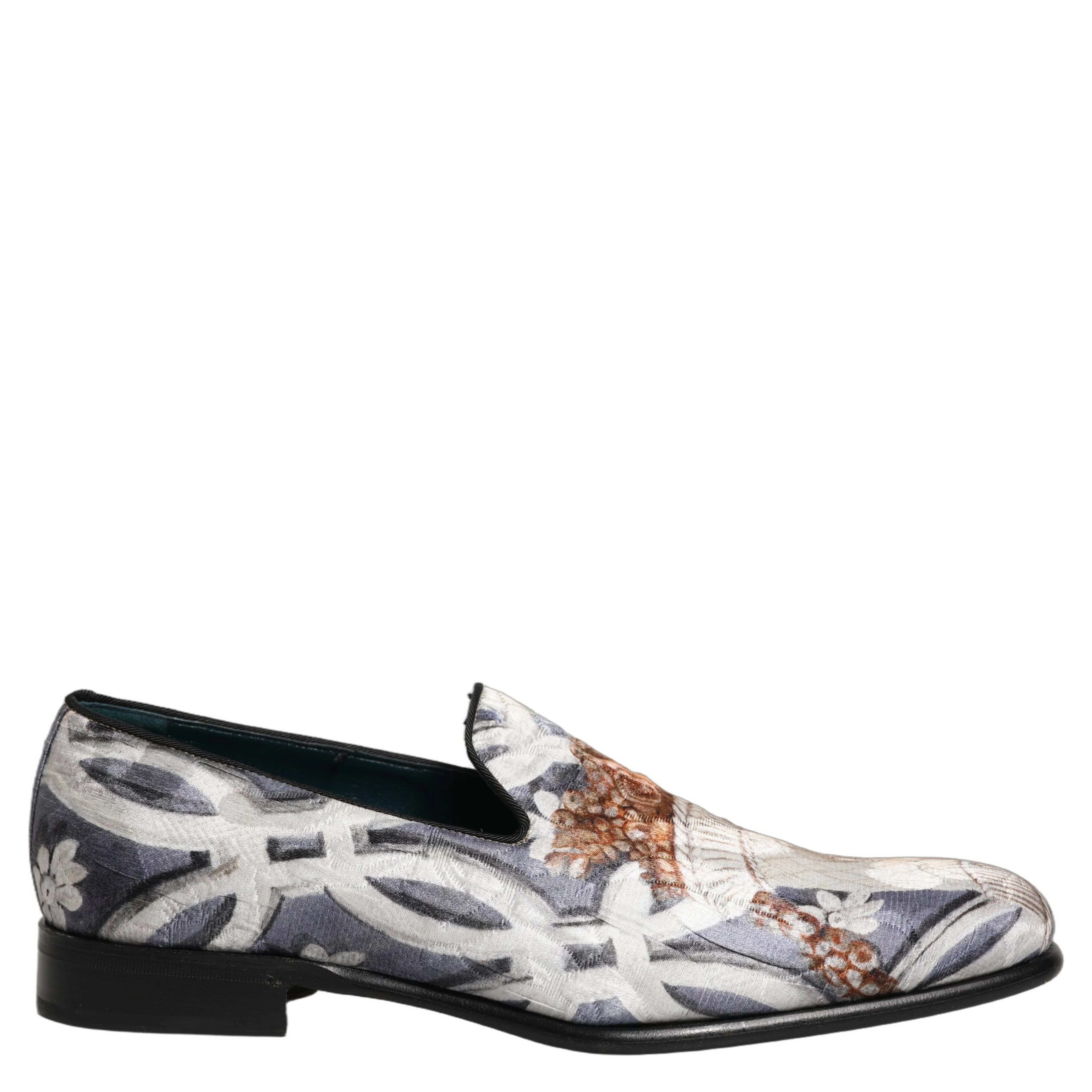 Multicolor Floral Tapestry Embroidery Loafer Shoes