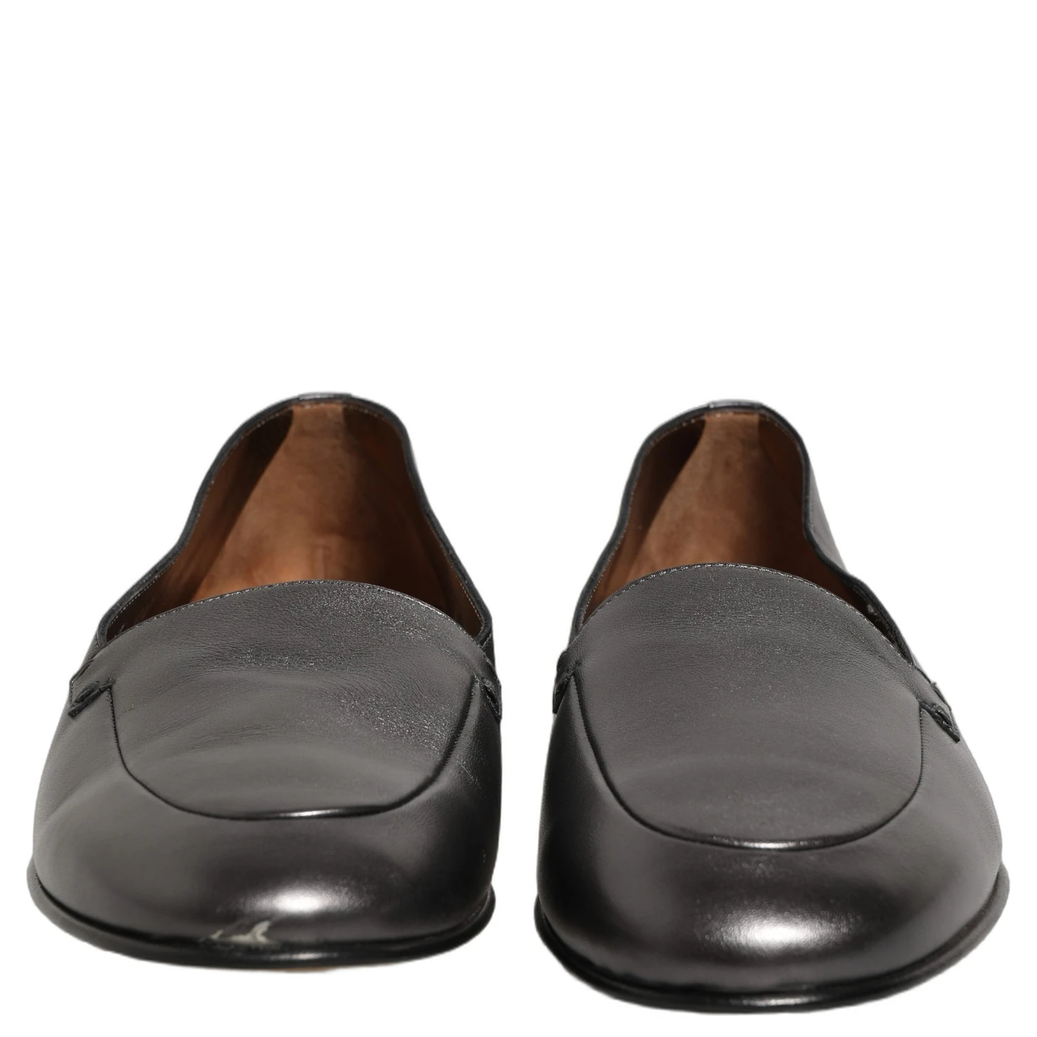 Silver Leather DG Logo Slip On Loafers Shoes