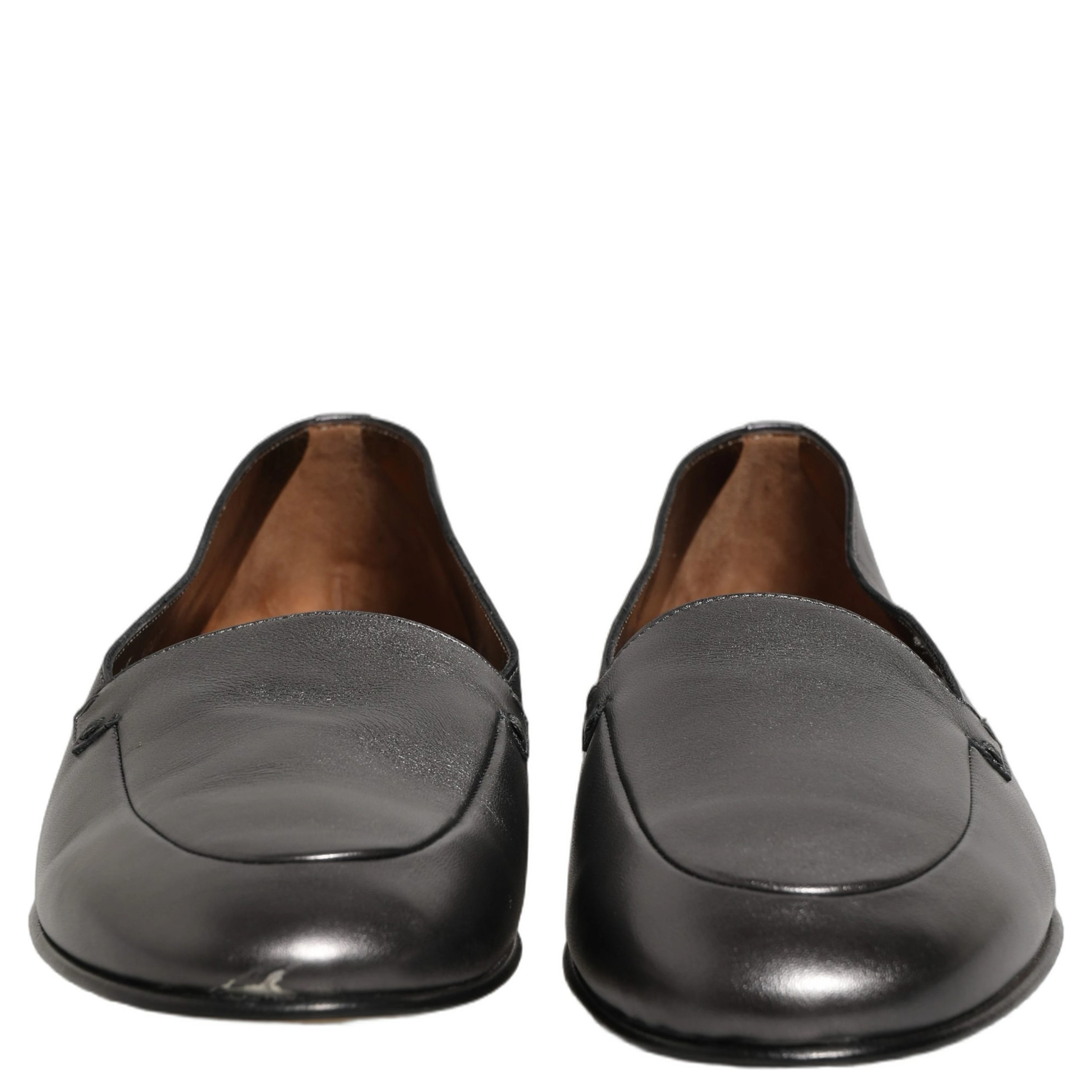 Silver Leather DG Logo Slip On Loafers Shoes