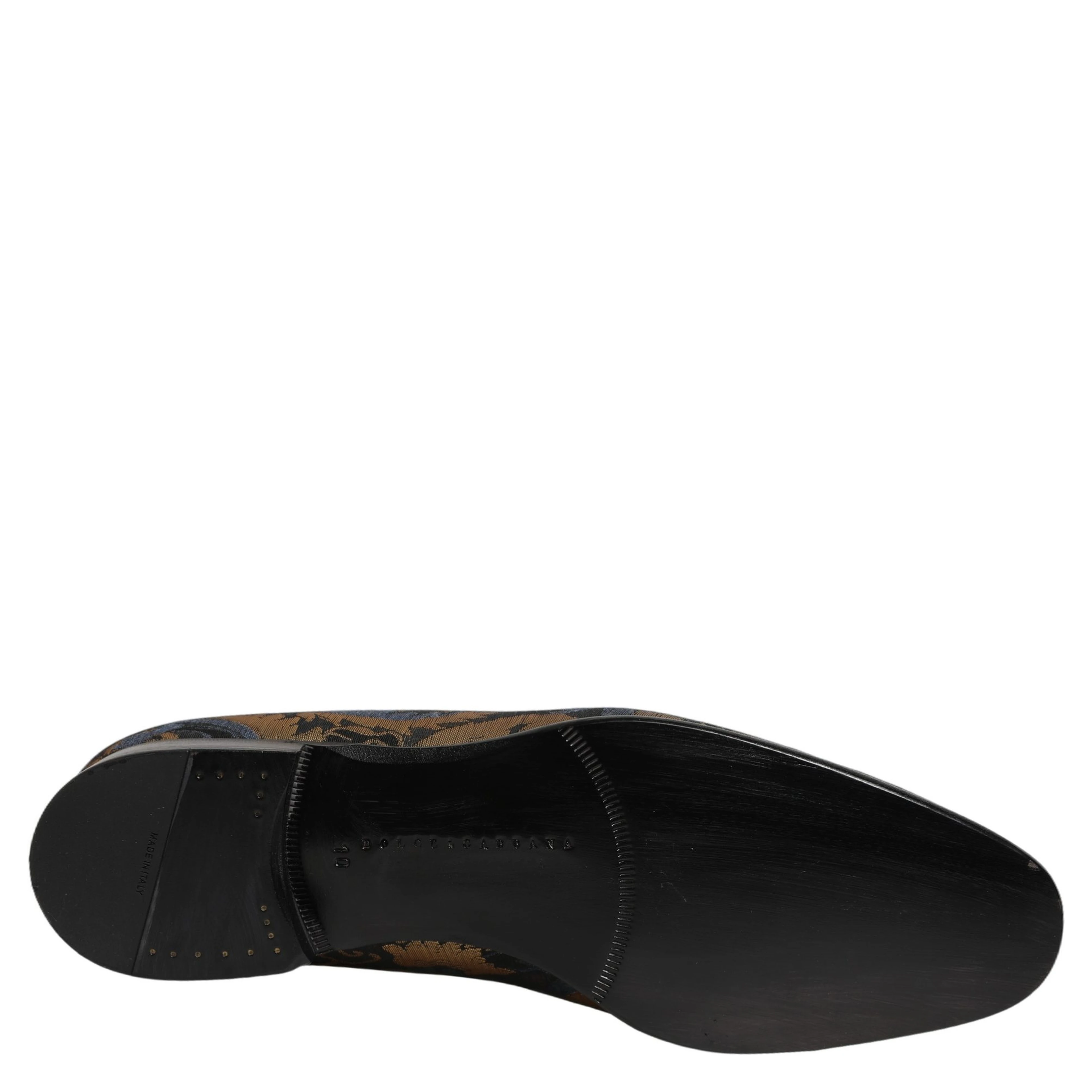 Blue Brocade Slip On Men Dress Loafers Shoes
