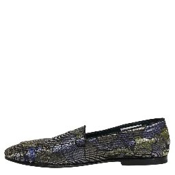 Multicolor Floral Jacquard Men Loafers Shoes