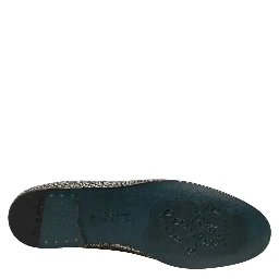 Gray Lurex Glitter Men Dress Loafers Shoes