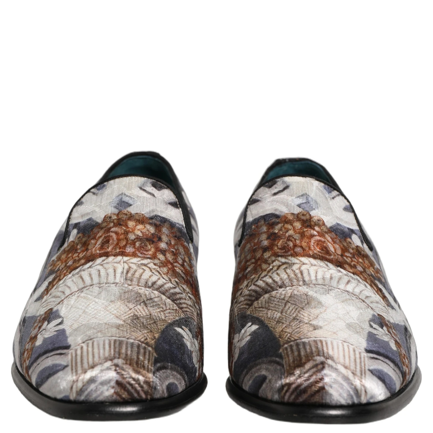 Multicolor Floral Tapestry Embroidery Loafer Shoes