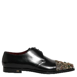 Black Embellished Derby Dress Formal Shoes