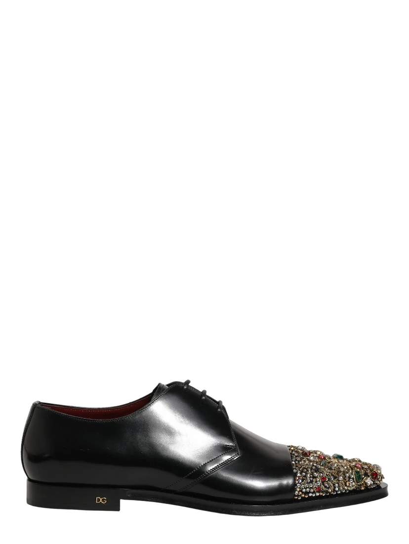 Black Embellished Derby Dress Formal Shoes