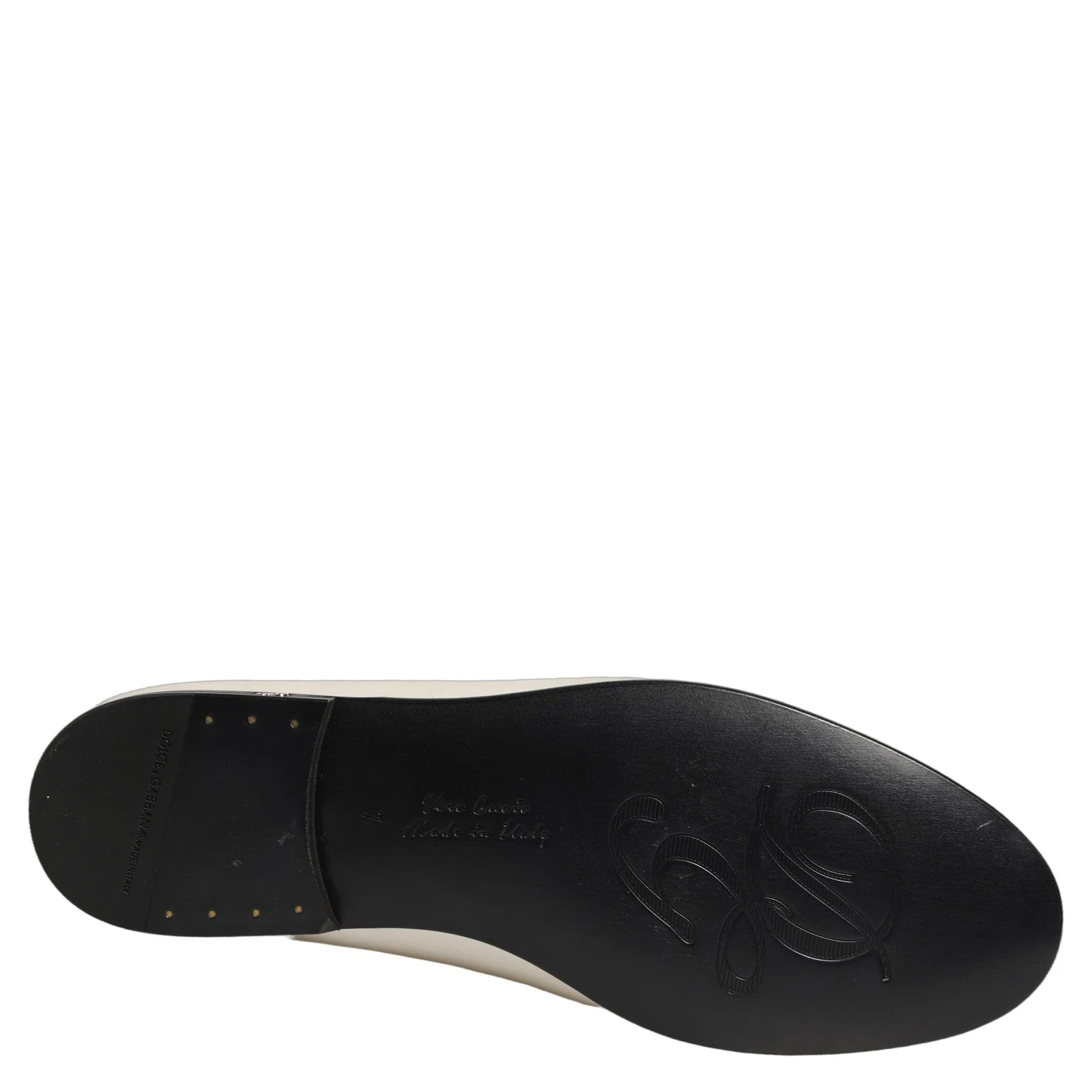 White Satin Logo Slip On Flats Loafers Shoes