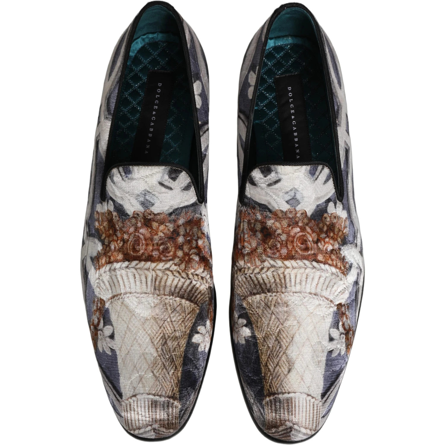 Multicolor Floral Tapestry Embroidery Loafer Shoes