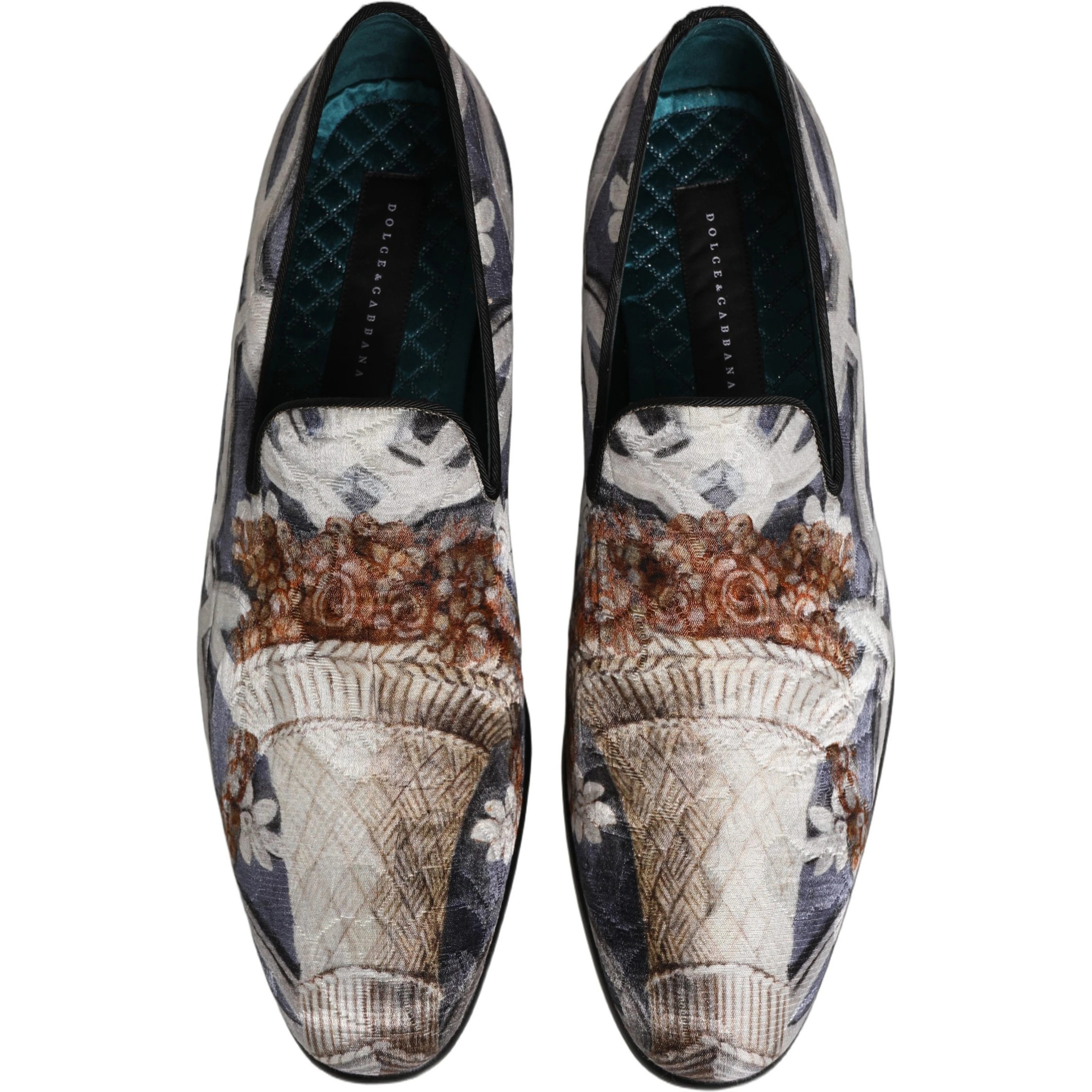 Multicolor Floral Tapestry Embroidery Loafer Shoes