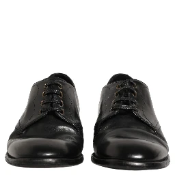 Black Leather Lace Up Derby Dress Formal Shoes