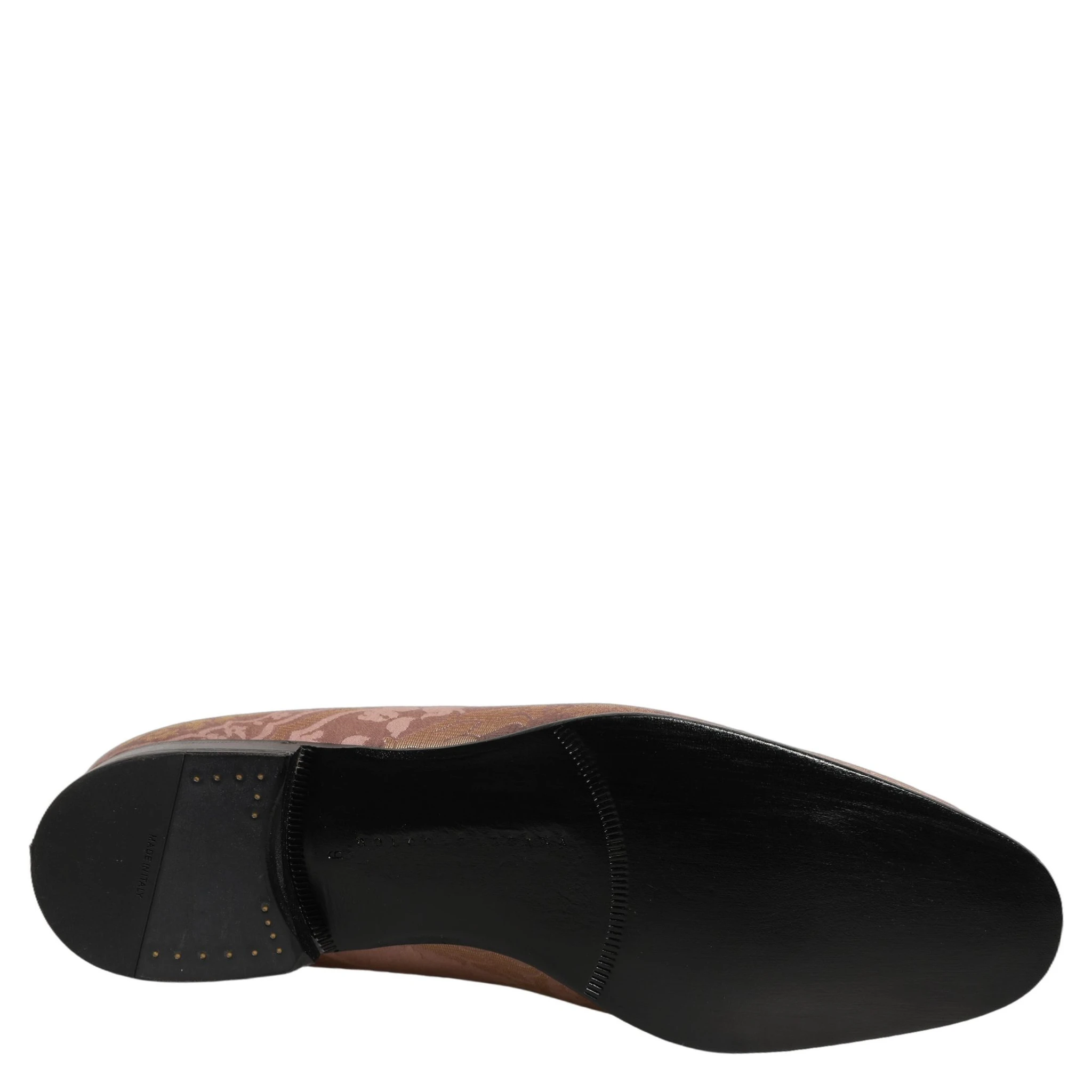 Pink Brocade Men Slip On Dress Loafers Shoes