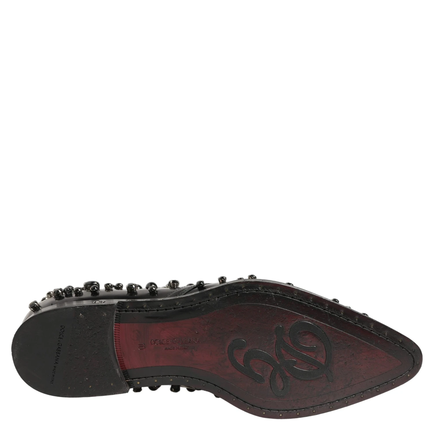 Black Leather Studded Men Formal Derby Shoes