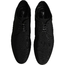 Black Suede Lace Up Derby Dress Formal Shoes