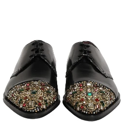 Black Embellished Derby Dress Formal Shoes