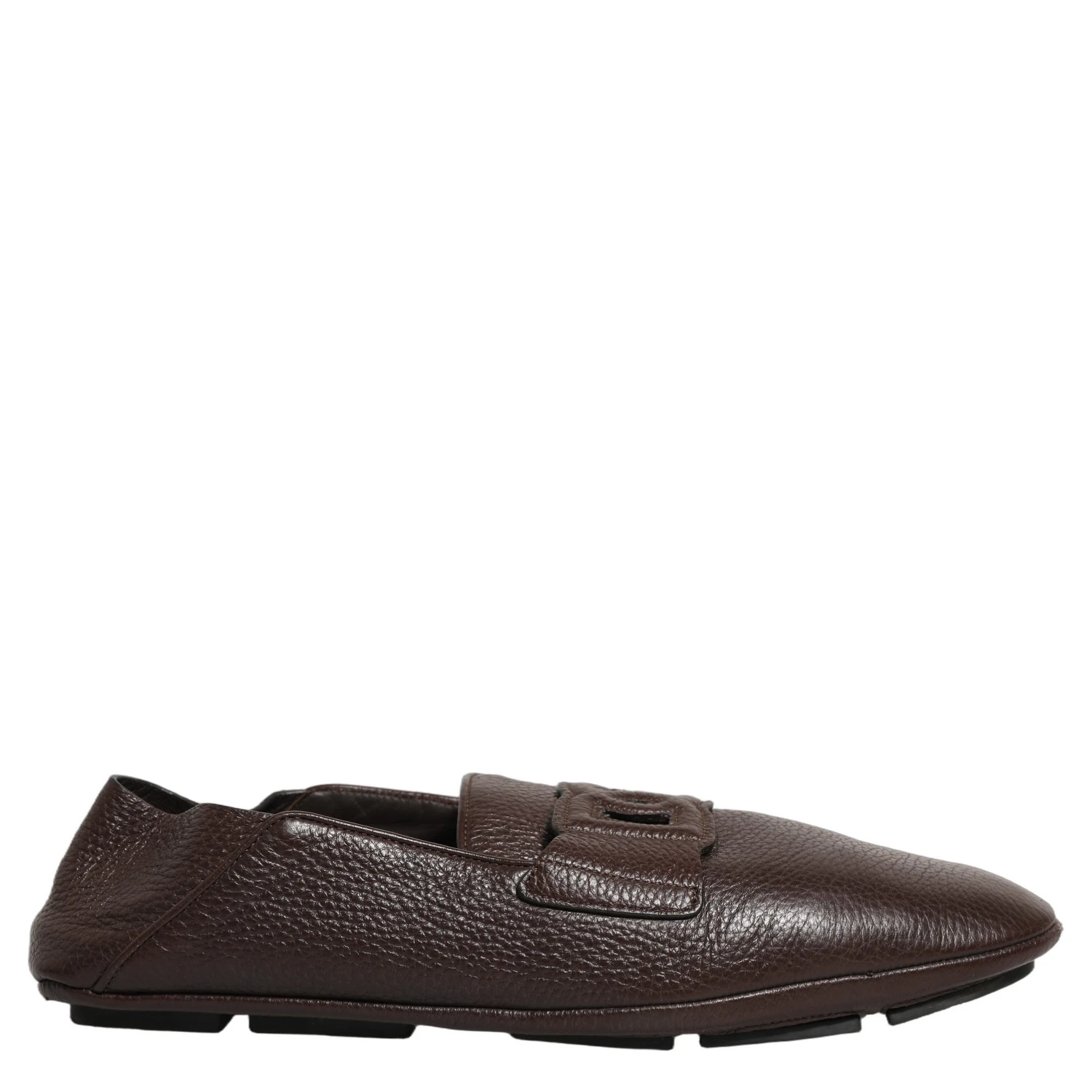 Brown Deerskin Leather Driver Loafers Shoes