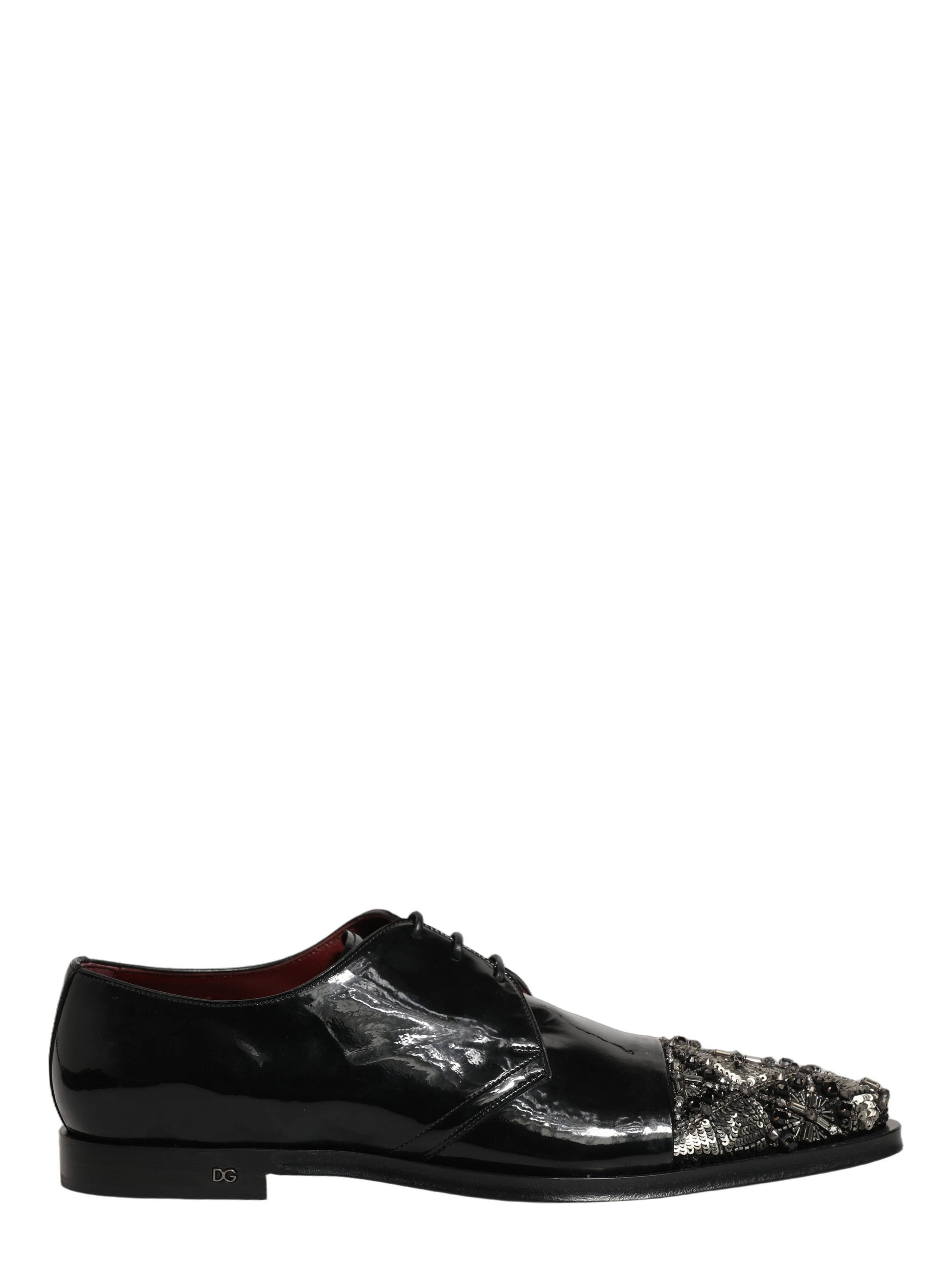 Black Embellished Derby Dress Formal Shoes