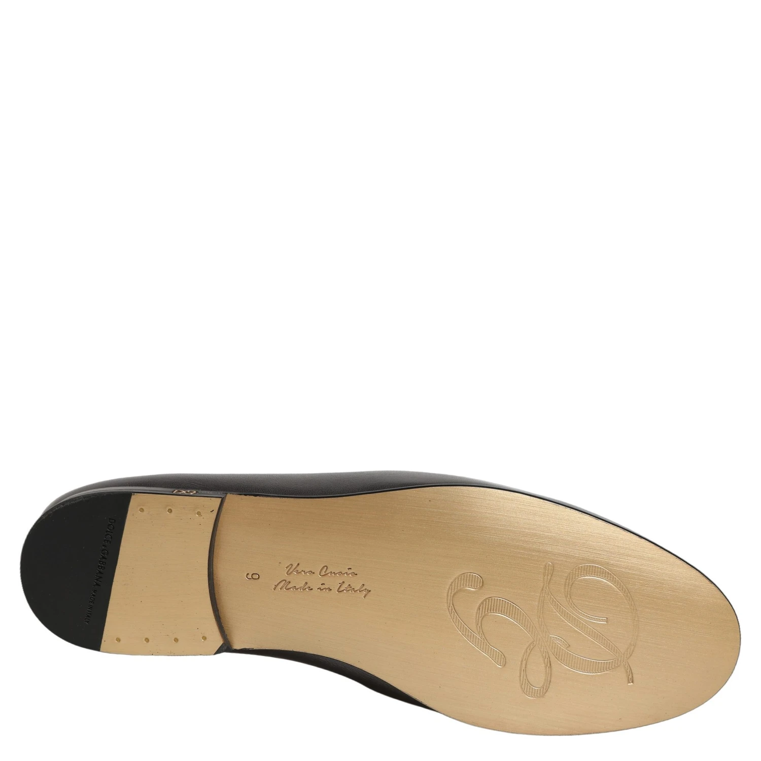 Silver Leather DG Logo Slip On Loafers Shoes