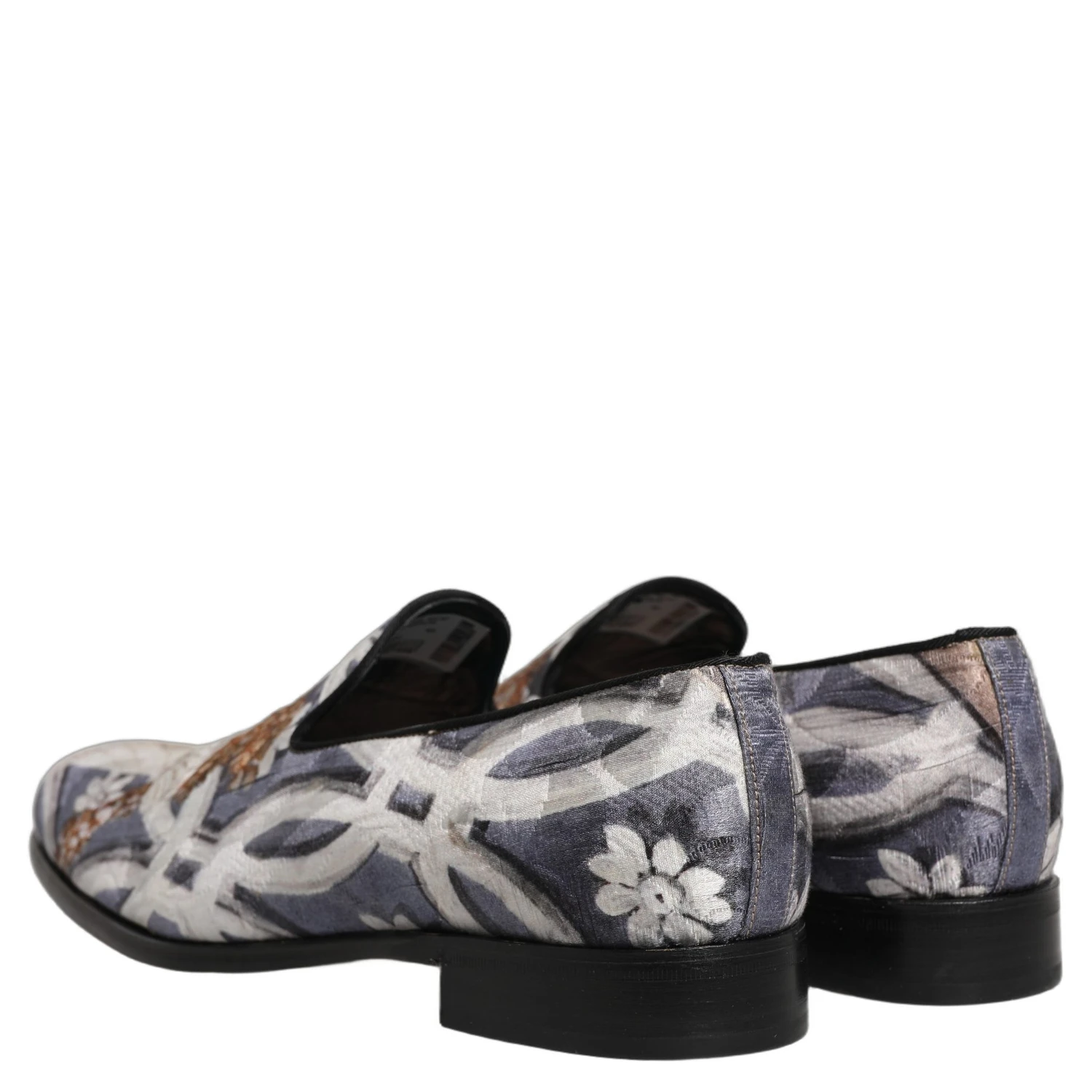 Multicolor Floral Tapestry Embroidery Loafer Shoes