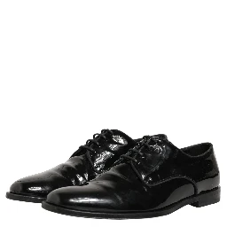 Black Leather Lace Up Derby Dress Formal Shoes