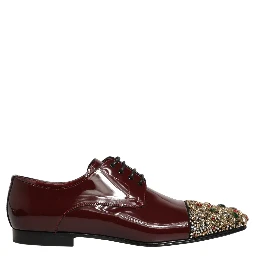 Maroon Embellished Derby Dress Formal Shoes