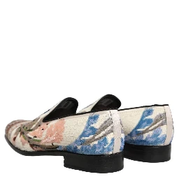 Multicolor Sequin Embroidered Loafers Shoes