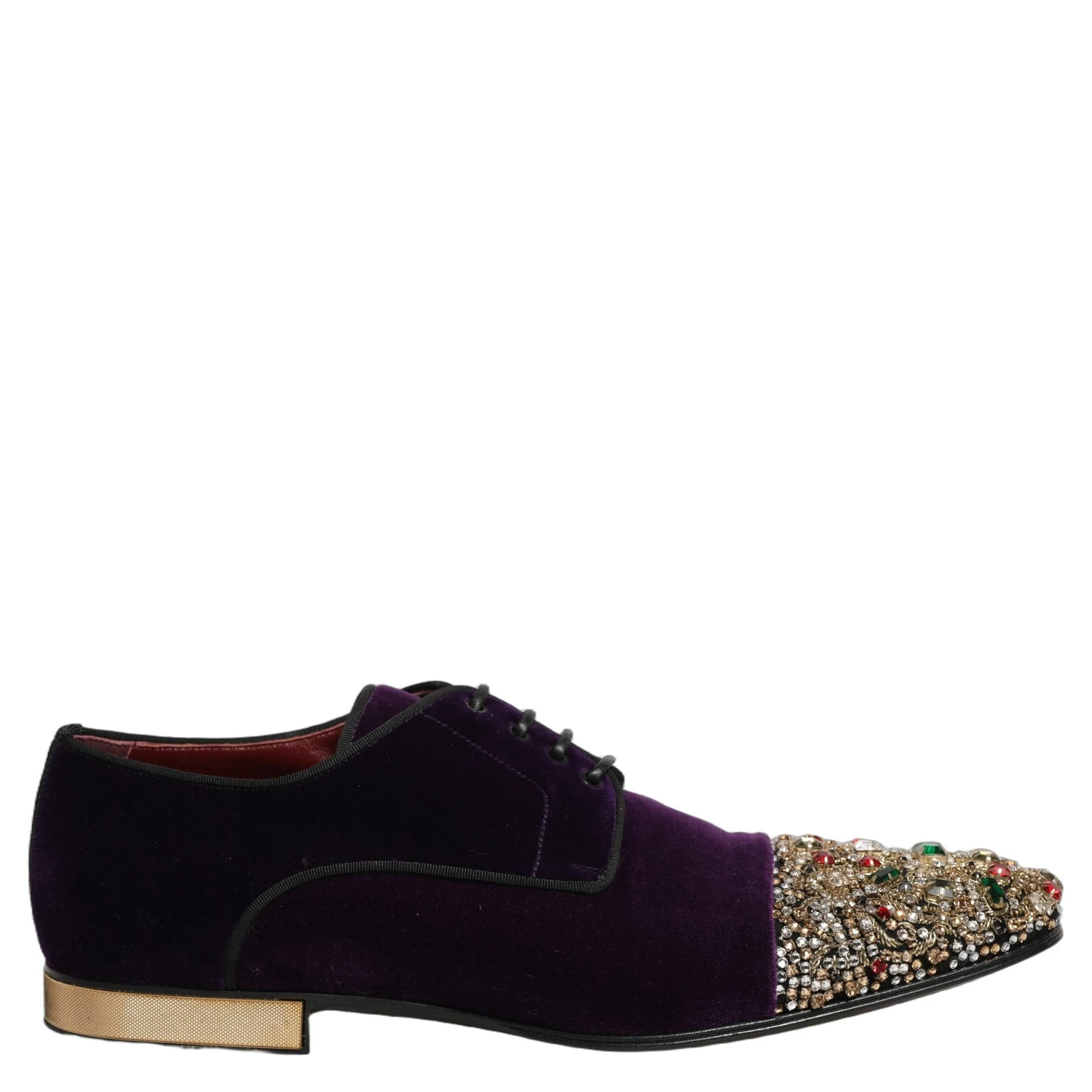 Violet Suede Embellished Derby Dress Shoes