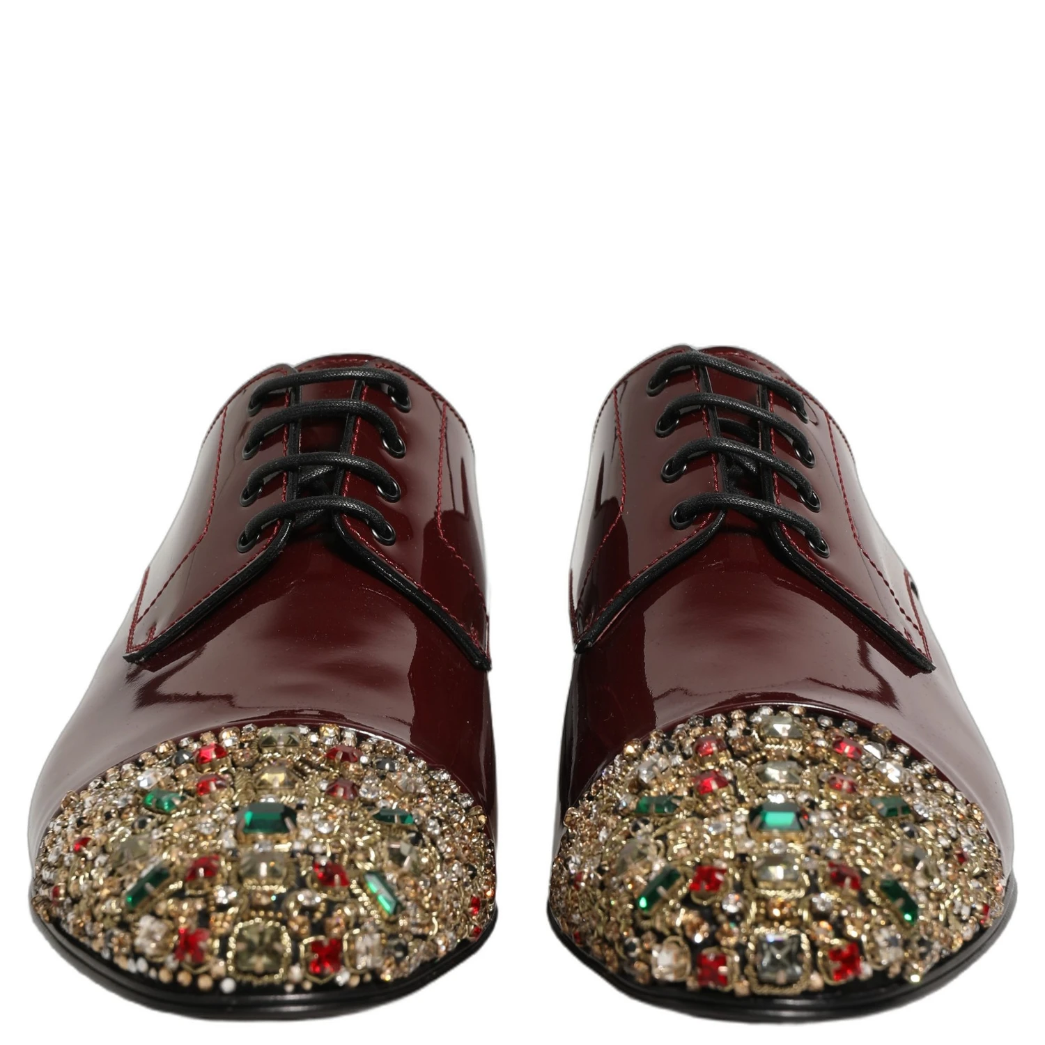 Maroon Embellished Derby Dress Formal Shoes