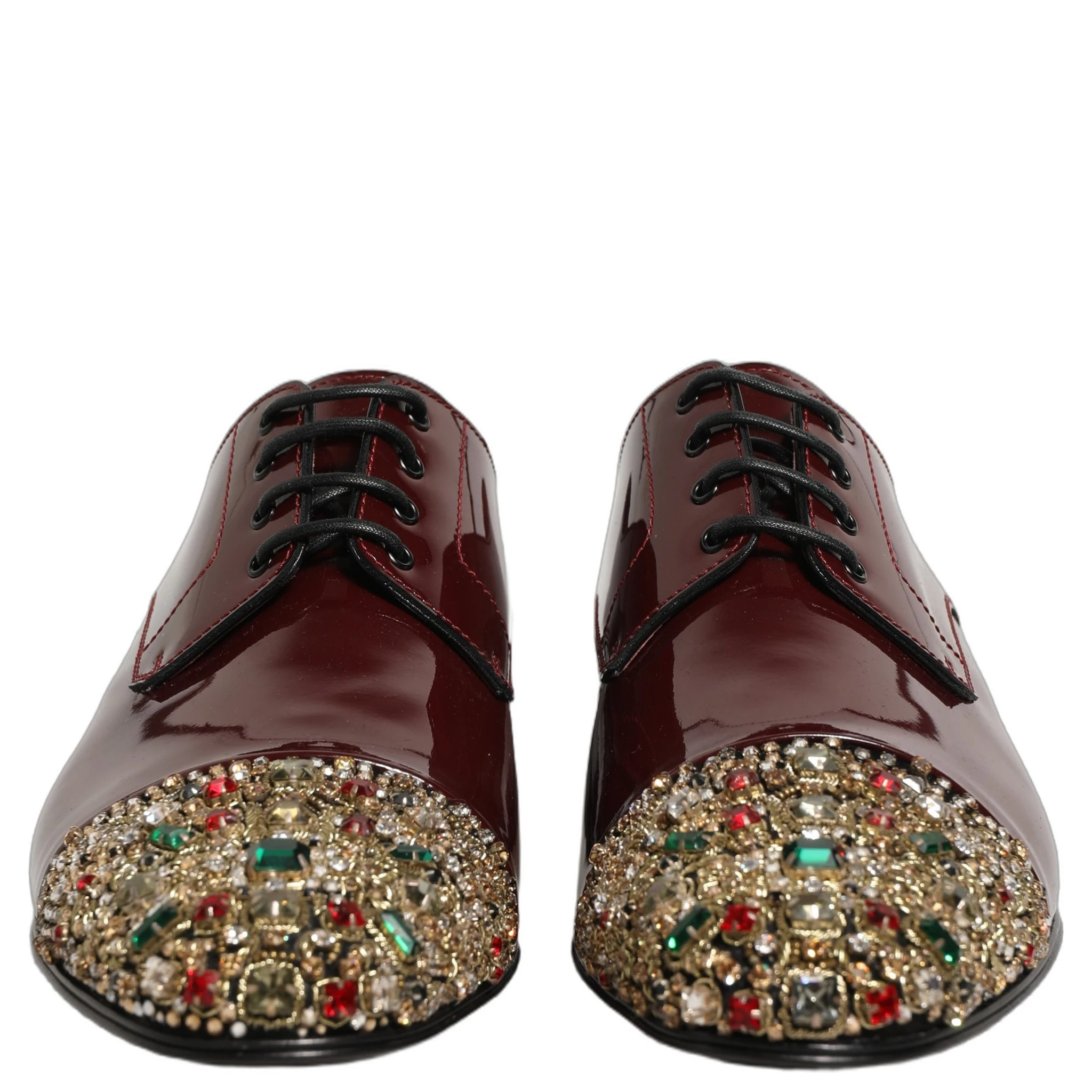Maroon Embellished Derby Dress Formal Shoes