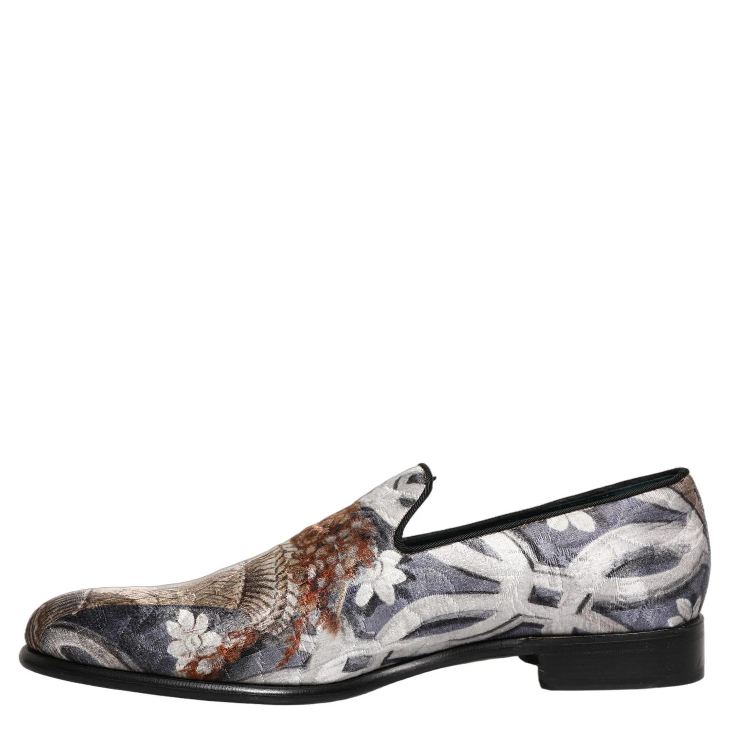 Multicolor Floral Tapestry Embroidery Loafer Shoes