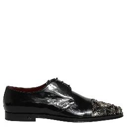 Black Embellished Men Derby Dress Formal Shoes