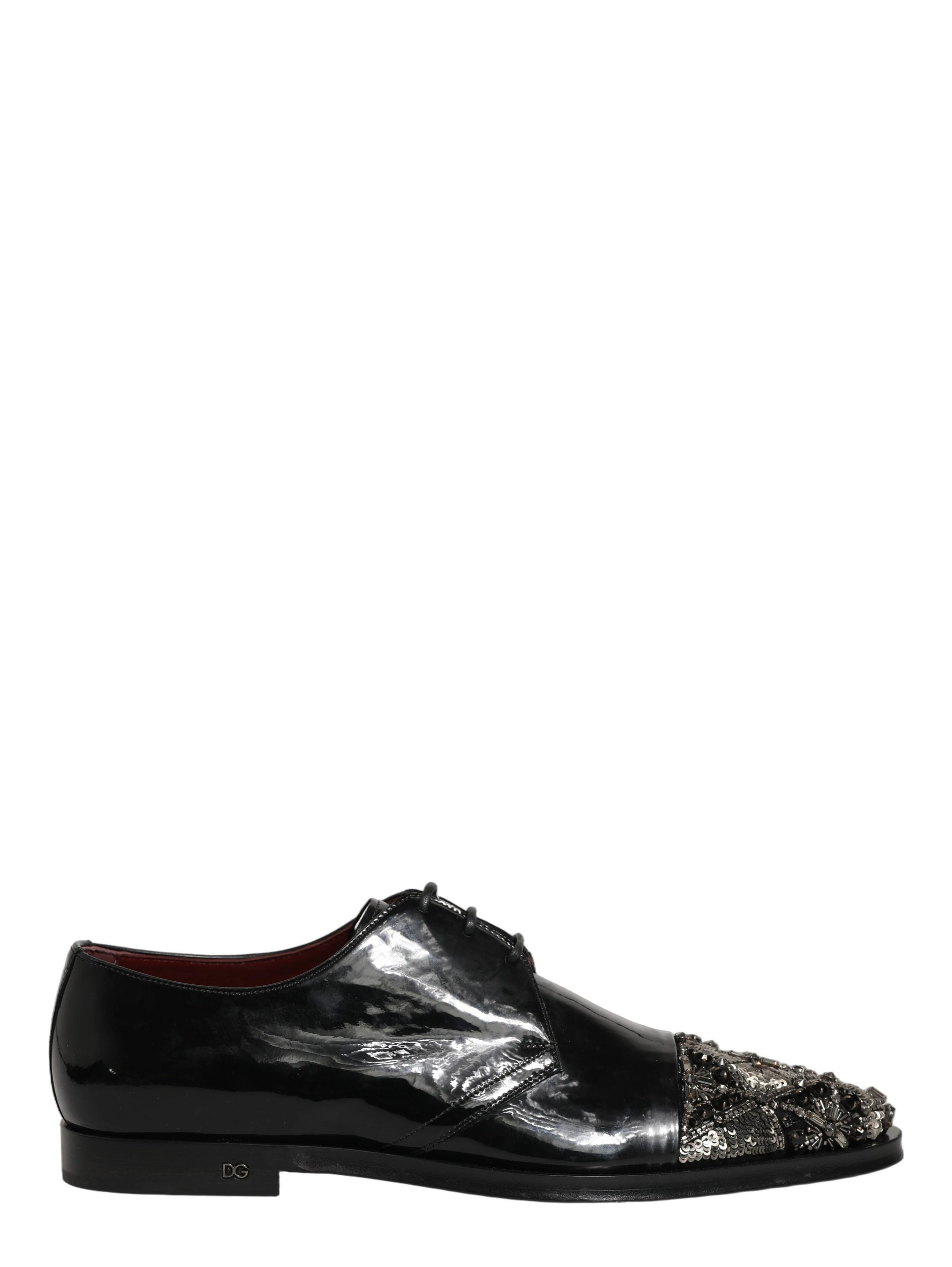 Black Embellished Men Derby Dress Formal Shoes
