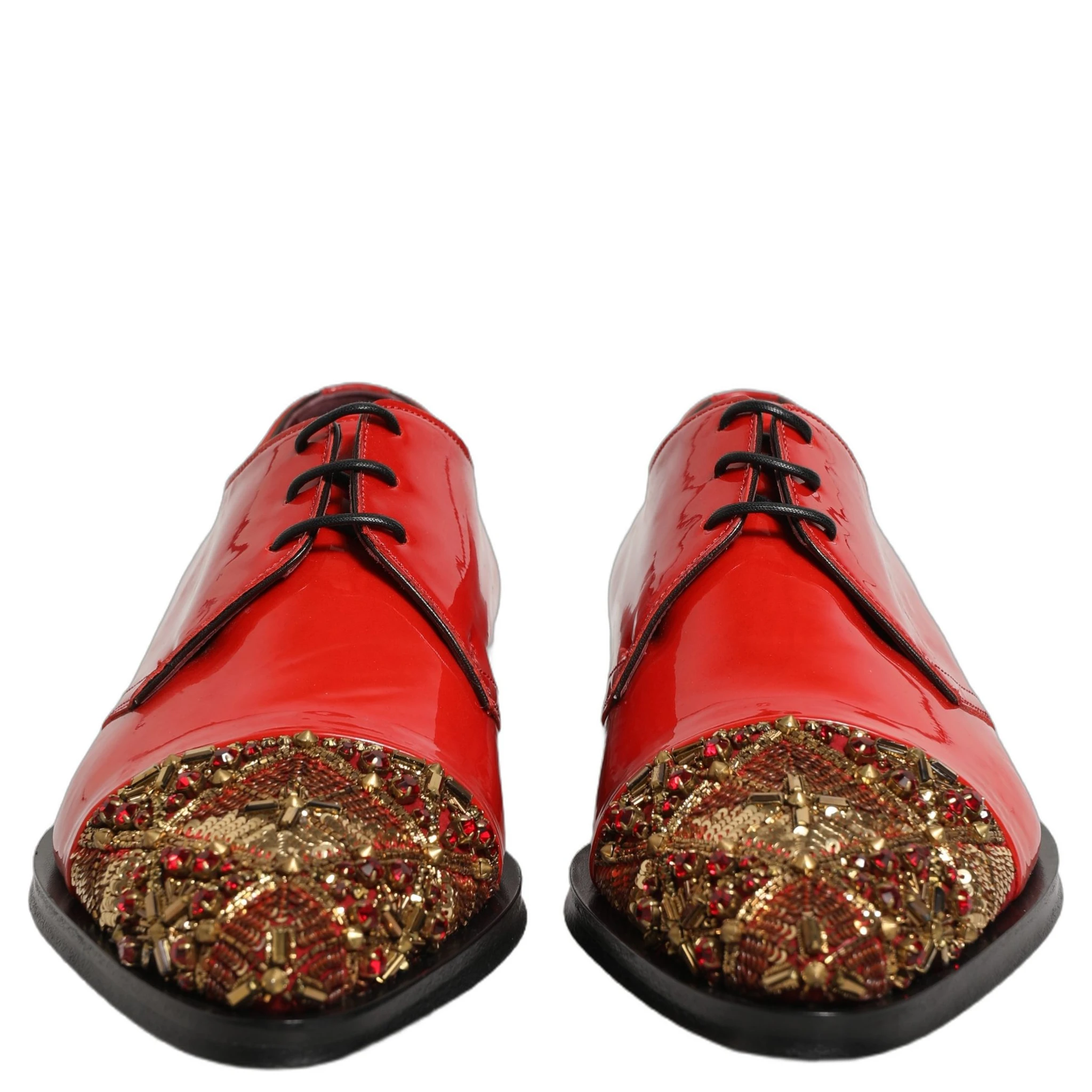 Red Embellished Men Derby Dress Formal Shoes