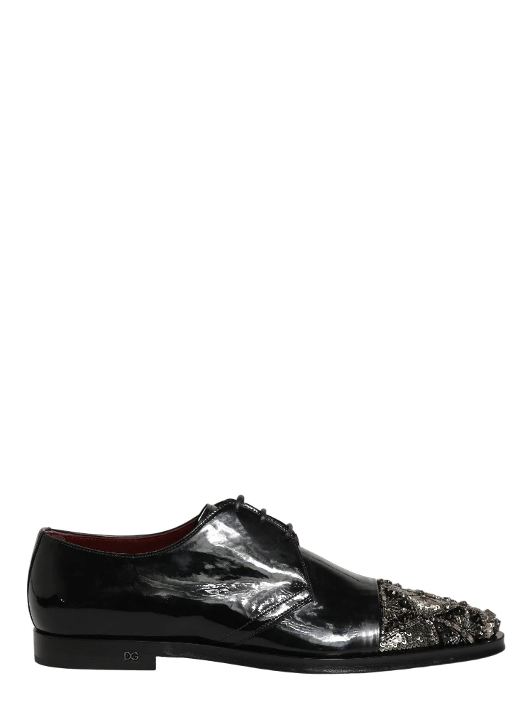 Black Embellished Men Derby Dress Formal Shoes alternative