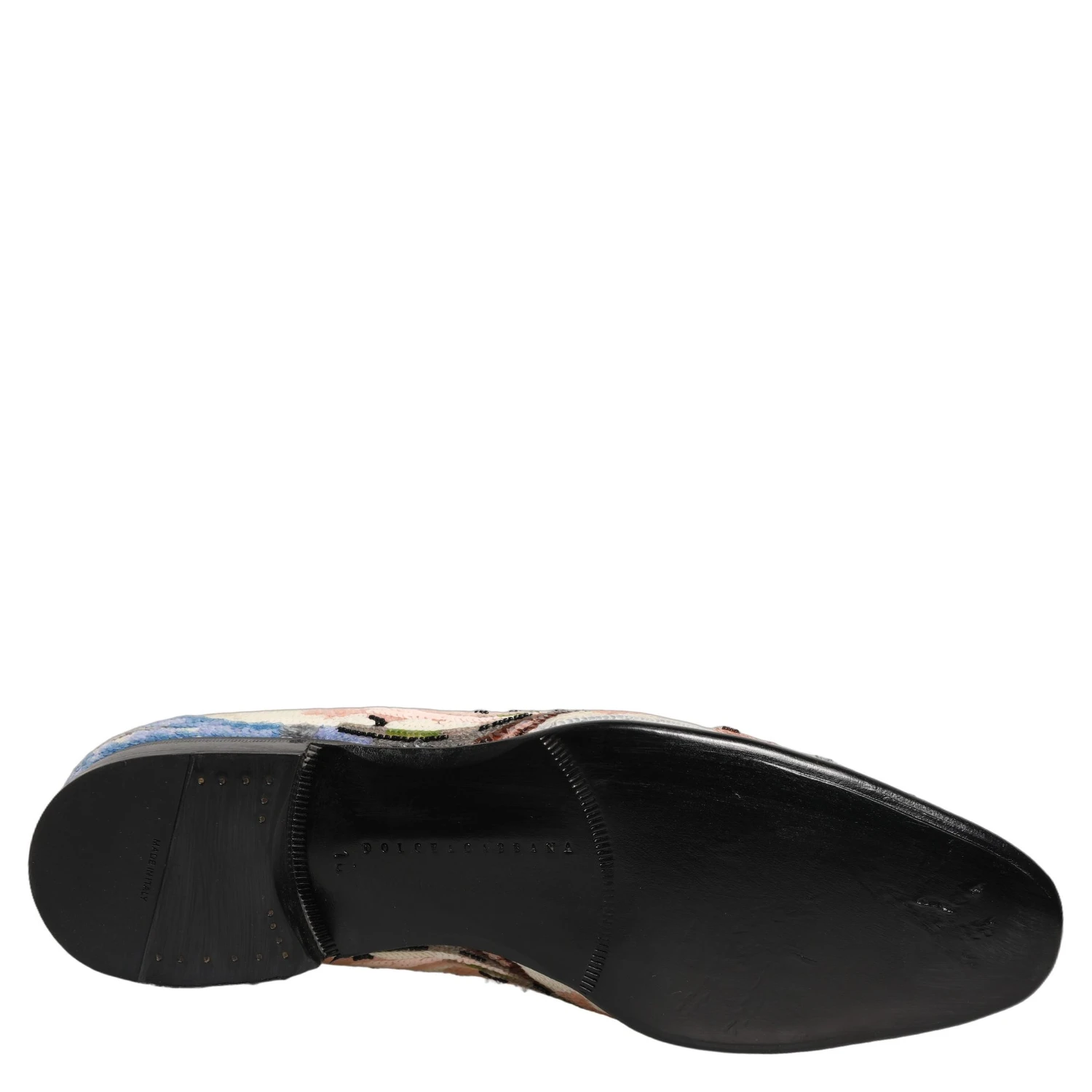 Multicolor Sequin Embroidered Loafers Shoes