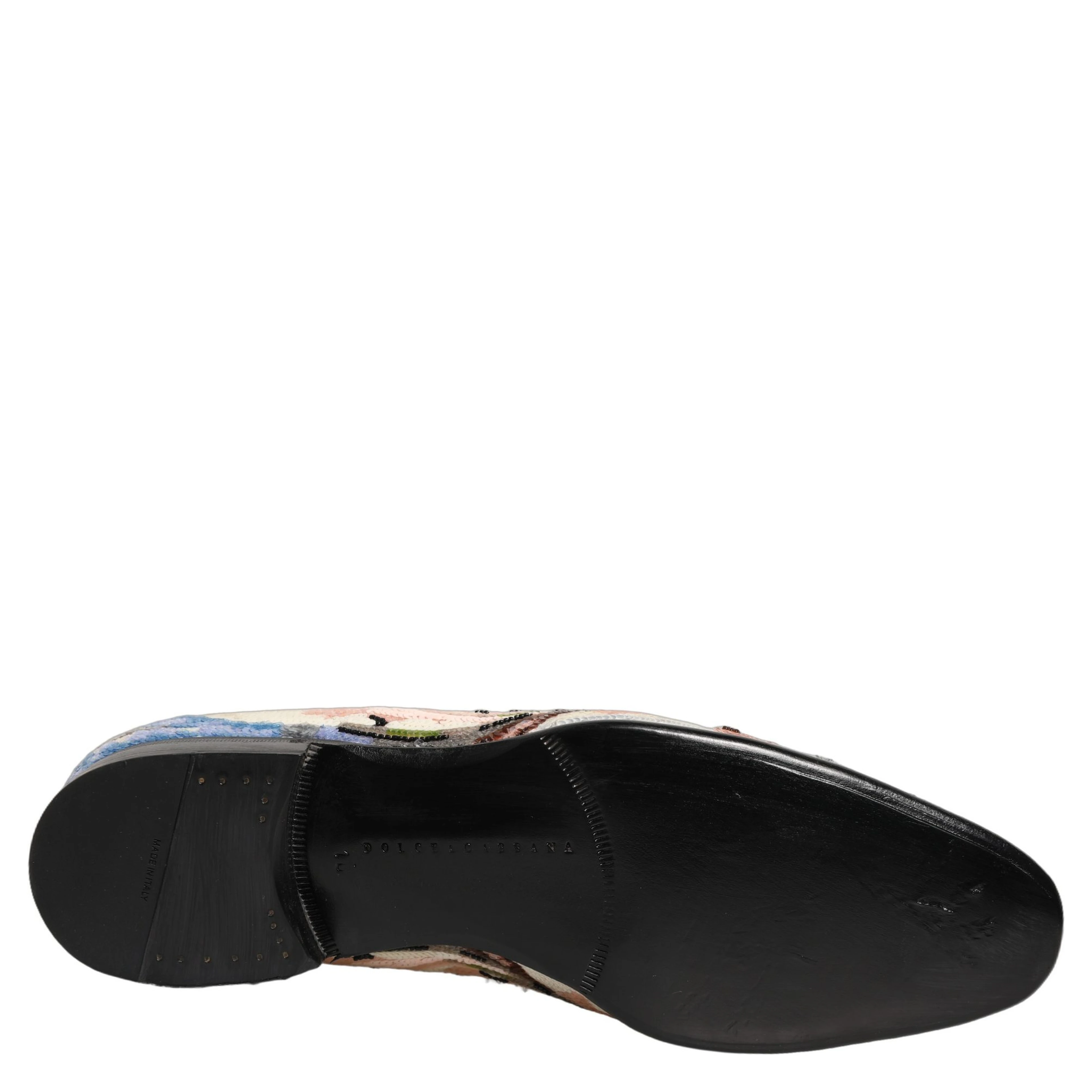 Multicolor Sequin Embroidered Loafers Shoes