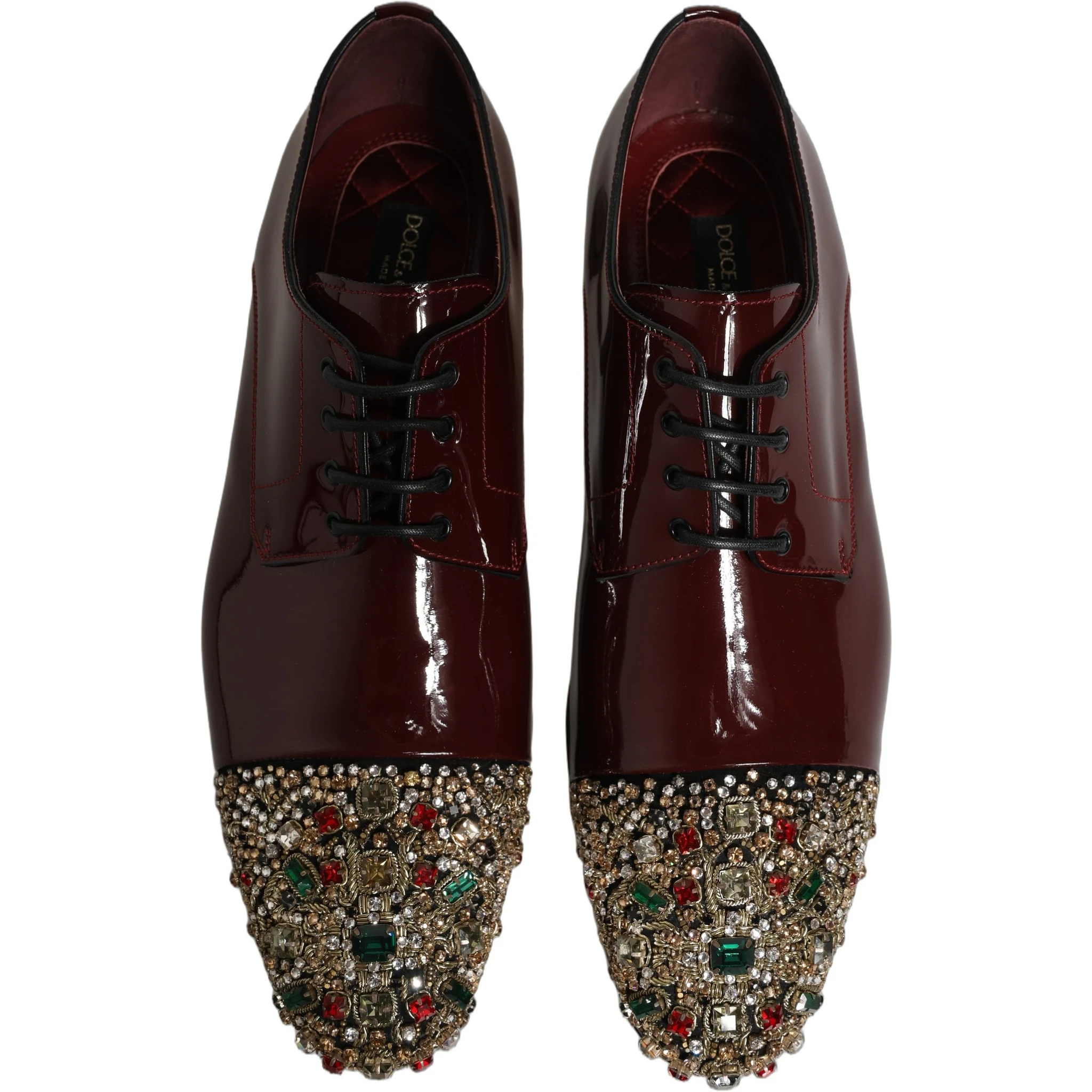 Maroon Embellished Derby Dress Formal Shoes