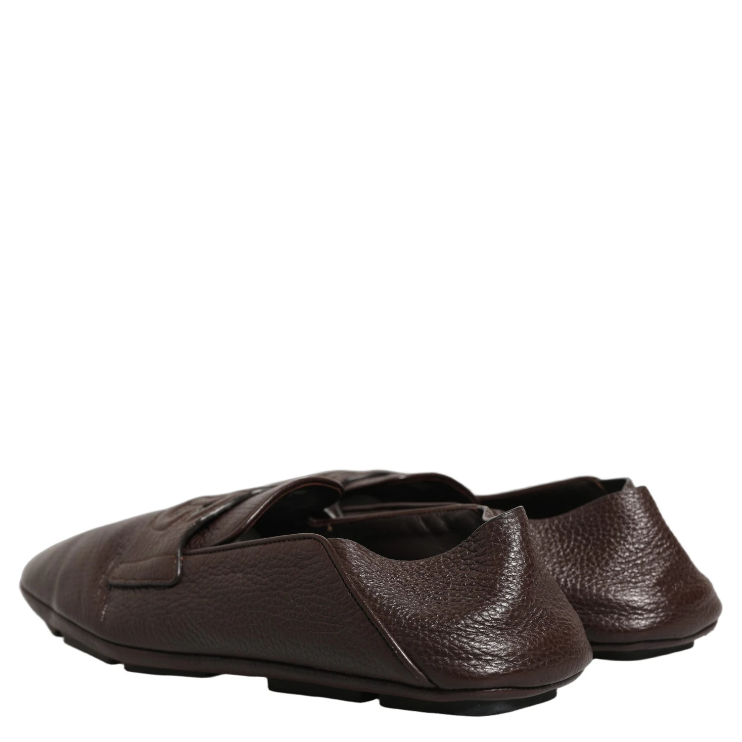 Brown Deerskin Leather Driver Loafers Shoes