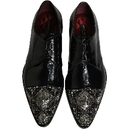Black Embellished Derby Dress Formal Shoes