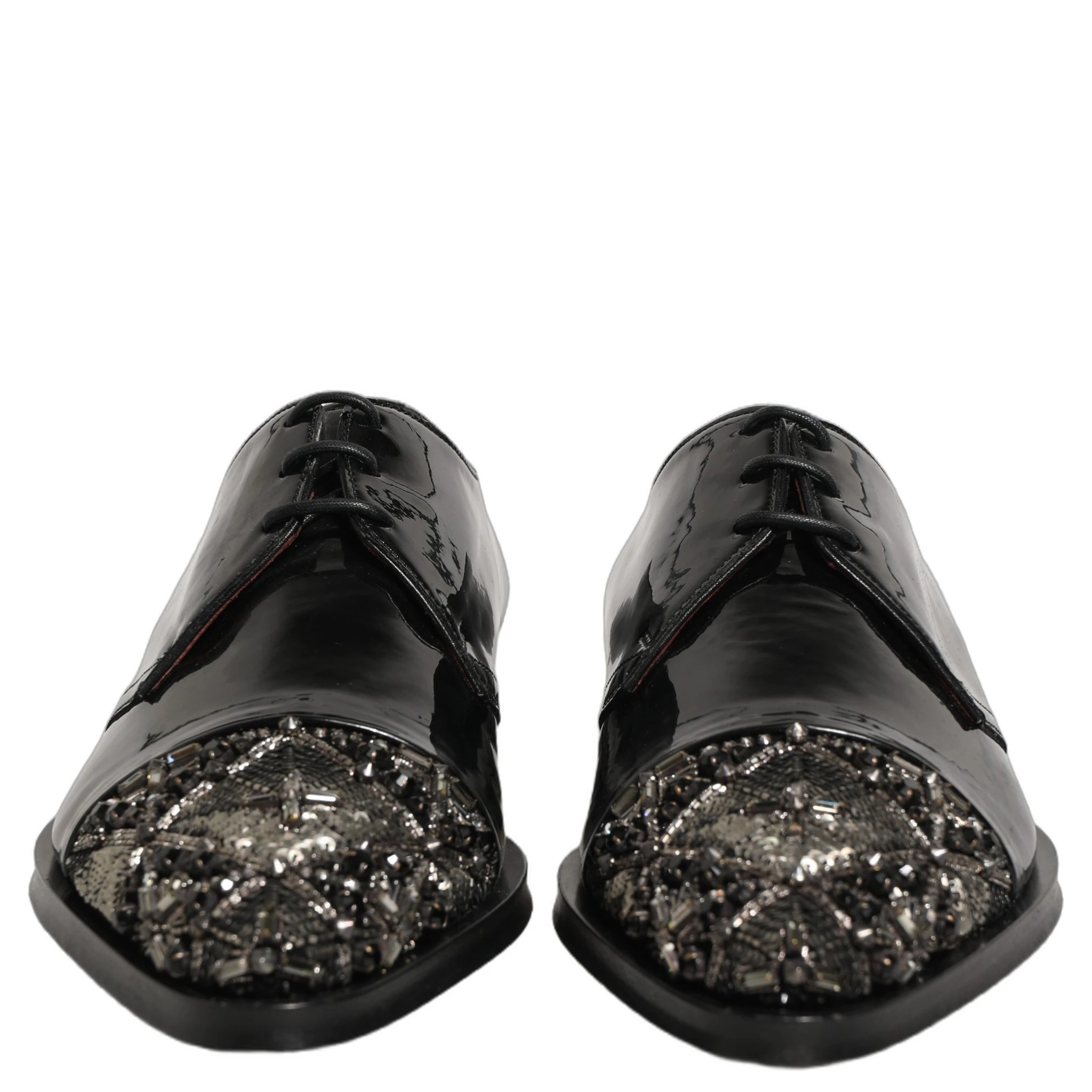 Black Embellished Men Derby Dress Formal Shoes