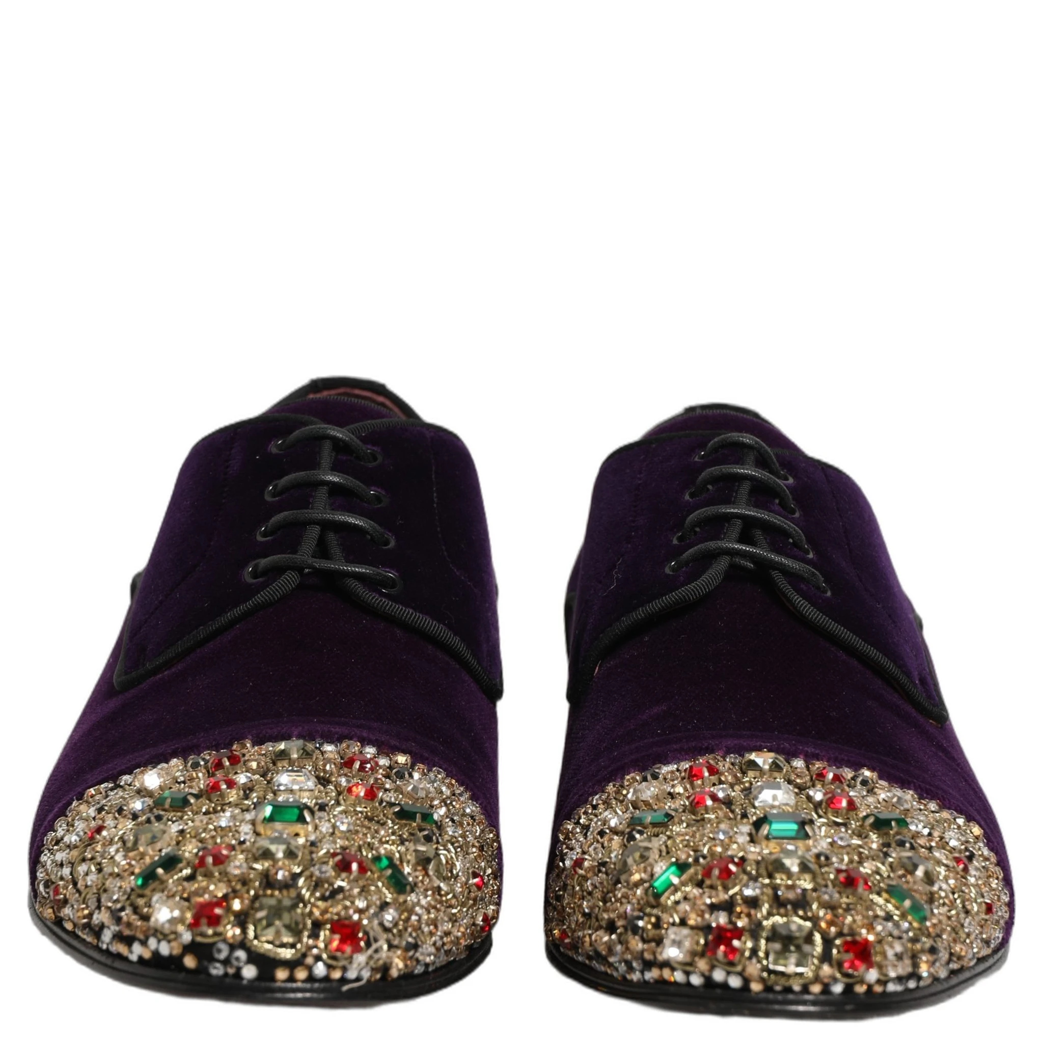 Violet Suede Embellished Derby Dress Shoes